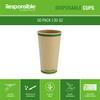 Responsible Products Certified Compostable 20 oz Paper Cups, Cold  Hot Coffee Cups, Disposable Paper Cups, Extra Strength Disposable Cups, Made without PFAS (50 count) view 4