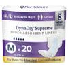 NorthShore DynaDry Supreme Liners for Men and Women, Medium, Pack/20 view 1