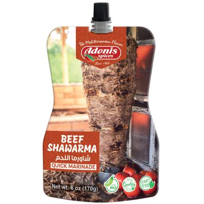 Adonis - Beef Shawarma Quick Marinade, 6 oz (170g), Ready to Use Liquid Seasoning Marinade