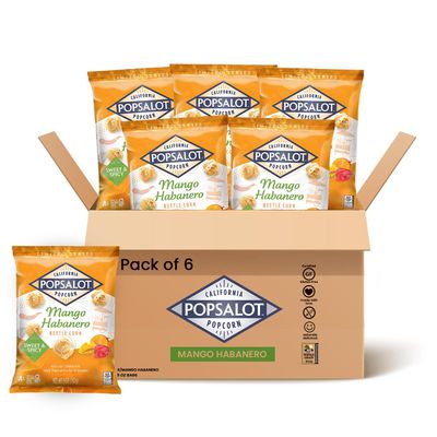Popsalot-Gourmet Popcorn | Oven-Baked | Gluten-Free | Air-Popped | Flavored Popcorn Gourmet | Popcorn Snack Packs | Pop-Corn Snack Ready to Eat in Every Movement (Mango Habanero)