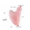 9.6CM Natural Stone Jade Gouache Scraper Rose Quartz Facial Gua Sha Tools Neck Massager for Face view 2