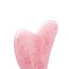 9.6CM Natural Stone Jade Gouache Scraper Rose Quartz Facial Gua Sha Tools Neck Massager for Face view 3