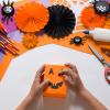 CHRORINE 60 Sheets Halloween Tissue Paper Multicolor Art Gift Wrapping Tissue Paper Bulk for DIY Crafts Decor Halloween Holiday Party  Orange/Purple/Black view 4