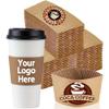 1000PCS Custom Bulk Coffee Cup Sleeves Personalized Disposable Paper Cup Sleeves for Cold/Hot Coffee/Water/Juice/Restaurant/Home/Stores/Cafes (1000) view 1