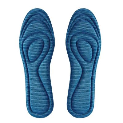 1 Pair Women Men Insoles 3D Design High Elasticity Anti-Slip Super Soft Breathable Sweat Absorption Sponge Nano Deodorant Sports Insoles Valentine's Day/Christmas/Birthday Gifts (Blue, 43-44 EU)