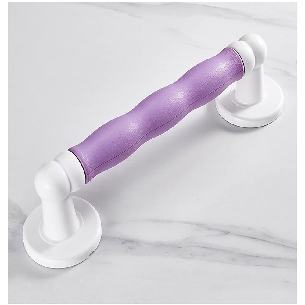 FairUo Grab Bars for Bathroom, Non-Slip Handrails, Soft Rebound Wave Arc Surface Safety Grab Bar, Aluminum Alloy Support Rails, Towel Rack, Looks Good and Very Secure Toilet Auxiliary Handrail/Purple/