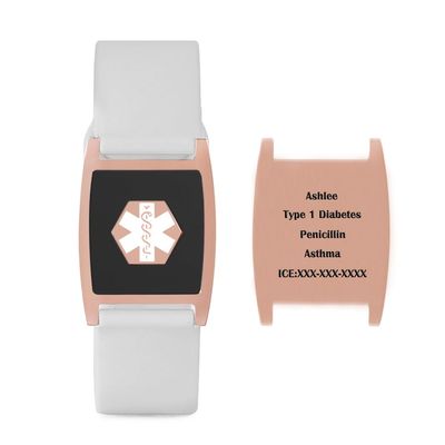 BAIYI HOPE Personalized Silicone Medical Alert ID Bracelet for Seniors Custom Heart Disease Bracelets
