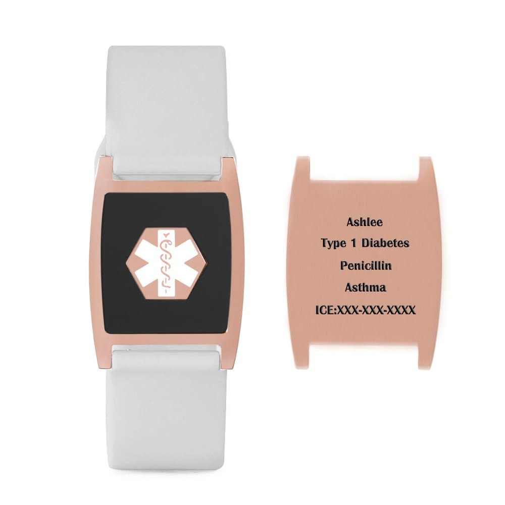 BAIYI HOPE Personalized Silicone Medical Alert ID Bracelet for Seniors Custom Heart Disease Bracelets