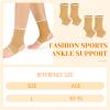 Haysandy 4 Pieces/ 2 Pair Kids Ankle Support Brace Elastic Kids Compression Socks Knitted Ankle Sleeve for Jogging Running Fitness(Beige,10-15 Years) view 2