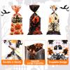 150 Pieces 3 Designs Halloween Candy Bags Treat Bags with Twist Ties, Pumpkin Witches Happy Halloween Clear Cellophane Goodie Snack Bags for Boys Girls Trick or Treat Party Favor Decorations view 3