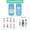 APDTEK Insulin Vial Protector Case for 10ML Short Vials (Novolog/Humalog/Humulin), Anti-Break Insulin Case Holder, Convenient Insulin Bottle Protector Sleeve for Diabetic Travel - Blue view 2