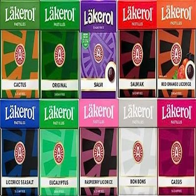 Lkerol (Lakerol) Mix Set 50 boxes x 25g - Pick Any 50 packs from many flavors Swedish - Sugar Free - Salmiak - Licorice - Pastilles - Dragees - Candies - Sweets