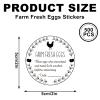 AnyDesign 500pcs Farm Fresh Eggs Stickers 2 Inch Farmers Market Packaging Stickers Wheat Ear Unwashed Eggs Writable Label Decal for Business Farm Fresh Produce Egg Cartoon Labeling view 2