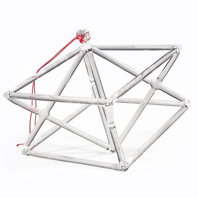 CIKSCO Sound Healing Meditation, Optically Clear Quartz Crystal Singing Merkaba Pyramid, Musical Instrument with Free Rope and Mallet (Size : 7inch)