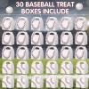 Aoriher 30 Pcs Baseball Treat Boxes Baseball Party Favors Sports Theme Party Gift Boxes with Handles view 2