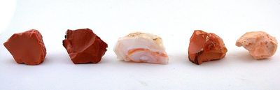 30.3 Gram 151.50 Carat 5 Peach White Brown Mexican Jelly Opal Cab Rough EBS6879