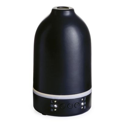 Airome Nebulizer Essential Oil Diffuser|Waterless and No Heat Aromatherapy Diffuser, White LED Light, Intermittent & Continual Mist, Timer and Auto Shut-Off, Onyx
