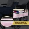 Pink Stripe Wheelchair Side Bag Walker Bag, Farmhouse White Line Art Wheelchair Accessories Armrest Pouch, Organizer Storage Bag for Walkers, Rollators, Scooters, 7.3''x13'' view 4