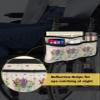 Spring Floral Wheelchair Side Bag Walker Bag, Summer Flowers Live Laugh Love Purple Plaid Wheelchair Accessories Armrest Pouch, Organizer Storage Bag for Walkers, Rollators, 7.3''x13'' view 4