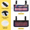 4th of July Wheelchair Side Bag Walker Bag, Patriotic American Star Red Striped Wheelchair Accessories Armrest Pouch, Organizer Storage Bag for Walkers, Rollators, Scooters, 7.3''x13'' view 3