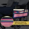 4th of July Wheelchair Side Bag Walker Bag, Patriotic American Star Red Striped Wheelchair Accessories Armrest Pouch, Organizer Storage Bag for Walkers, Rollators, Scooters, 7.3''x13'' view 4