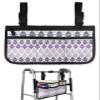 Purple Floral Pattern Wheelchair Side Bag Walker Bag, Ombre Luxurious Flowers Wheelchair Accessories Armrest Pouch, Organizer Storage Bag for Walkers, Rollators, Scooters, 7.3''x13'' view 1