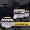 Purple Floral Pattern Wheelchair Side Bag Walker Bag, Ombre Luxurious Flowers Wheelchair Accessories Armrest Pouch, Organizer Storage Bag for Walkers, Rollators, Scooters, 7.3''x13'' view 4