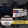 4th of July Florals Wheelchair Side Bag Walker Bag, Independence Day Flowers Vase Rustric Wheelchair Accessories Armrest Pouch, Organizer Storage Bag for Walkers, Rollators, 7.3''x13'' view 4