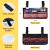 4th of July Wheelchair Side Bag Walker Bag, Wave American Flag Star Independence Day Patriotic Wheelchair Accessories Armrest Pouch, Organizer Storage Bag for Walkers, Rollators, 7.3''x13'' view 3