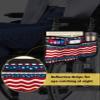 4th of July Wheelchair Side Bag Walker Bag, Wave American Flag Star Independence Day Patriotic Wheelchair Accessories Armrest Pouch, Organizer Storage Bag for Walkers, Rollators, 7.3''x13'' view 4