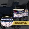 4th of July Wheelchair Side Bag Walker Bag, American Flag Star Red White Line Wheelchair Accessories Armrest Pouch, Organizer Storage Bag for Walkers, Rollators, Scooters, 7.3''x13'' view 4