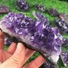 AtkitS Natural Amethyst Geode Quartz Cluster Crystal Specimen Healing (Size : 220-260g) view 2