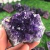 AtkitS Natural Amethyst Geode Quartz Cluster Crystal Specimen Healing (Size : 220-260g) view 3