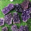 AtkitS Natural Amethyst Geode Quartz Cluster Crystal Specimen Healing (Size : 220-260g) view 4