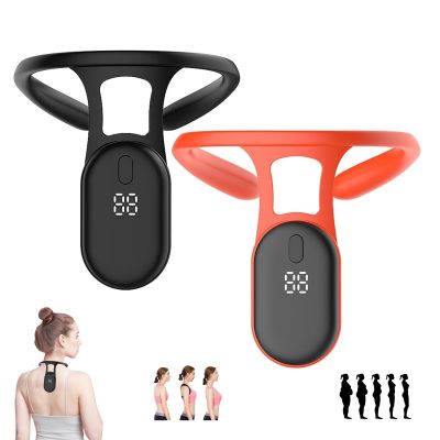 2023 New Smart Back Support, Smart Corrector for Hunchback, Correcting Hunchback, Posture Correcting, Back Posture Monitoring Improving the Hunchback Posture Corrector Vibrating (C-Black+Orange)