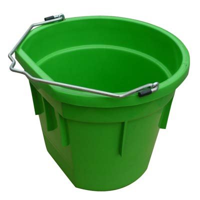 20 Quart Lime Green Flat Sided Utility Bucket Pail - Pack of (1)