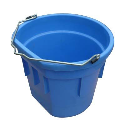 20 Quart Sky Blue Flat Back Sided Utility Bucket Pail - Pack of (1)