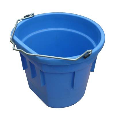 20 Quart Sky Blue Flat Back Sided Utility Bucket Pail - Pack of (1)