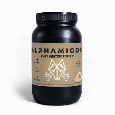 Alphamigos Whey Protein Vanilla ice Cream 24g Hydrolyzed 100% Whey Isolate,