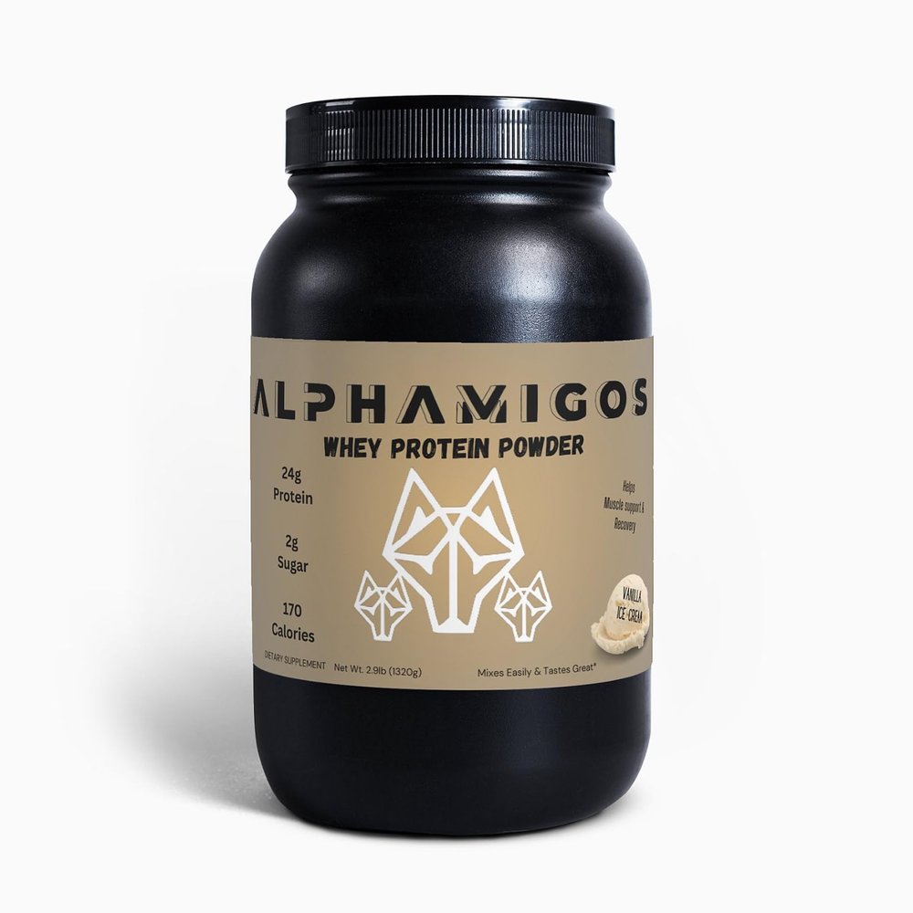 Alphamigos Whey Protein Vanilla ice Cream 24g Hydrolyzed 100% Whey Isolate,