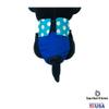 Barkertime Turquoise Polka Dot on Blue Premium Waterproof Cat Diaper, L, Without Tail Hole - Made in USA view 2