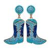 Creative Exaggerated Alloy Rice Beads Boots Earrings Fashion Personality Temperament Love Shoes Earrings Jewelry (Color : A2) view 1