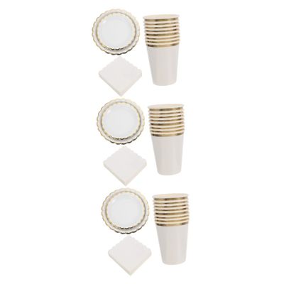 1 Set Set Cake Cutlery Set Kids Cutlery Disposable Dinnerware Set White Utensils Set Tissue Child White Paper Kids Kits Kids Dishes Dinnerware Sets Disposable Flatware/1621 ( Color : White , Size : 8X