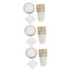 1 Set Set Cake Cutlery Set Kids Cutlery Disposable Dinnerware Set White Utensils Set Tissue Child White Paper Kids Kits Kids Dishes Dinnerware Sets Disposable Flatware/1621 ( Color : White , Size : 8X view 1