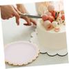 1 Set Set Cake Cutlery Set Kids Cutlery Disposable Dinnerware Set White Utensils Set Tissue Child White Paper Kids Kits Kids Dishes Dinnerware Sets Disposable Flatware/1621 ( Color : White , Size : 8X view 3