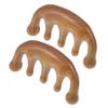 2pcs Verawood Wide Tooth Massage Comb Comfortable Scalp Massager for All Hair Types Natural Verawood Material Portable and Lightweight for Home Use view 1