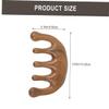 2pcs Verawood Wide Tooth Massage Comb Comfortable Scalp Massager for All Hair Types Natural Verawood Material Portable and Lightweight for Home Use view 4