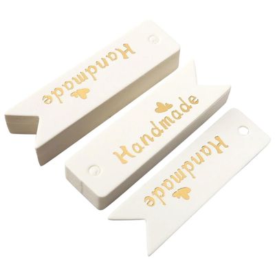Anneome Handmade Tags 100pcs White Paper Sticker Tags for DIY Crafts Use As Present Labels