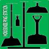 5S Housekeeping Shadow Board Broom Station V5 (Green Board/Black Shadows with Brooms) view 1