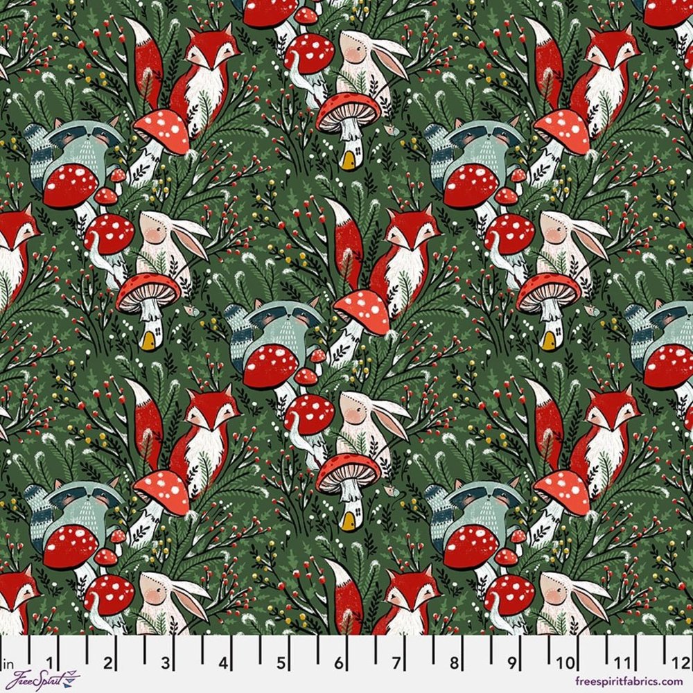 Free Spirit Enchanted Forest by Cori Dantini PWCD071 Everygreen in The Thick of It Fabric